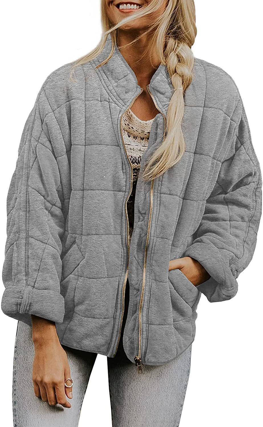 Quilted hooded jacket for women with zipper and pockets Lune London