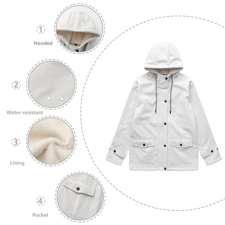Women's functional water-repellent transition jacket with hood Lune London