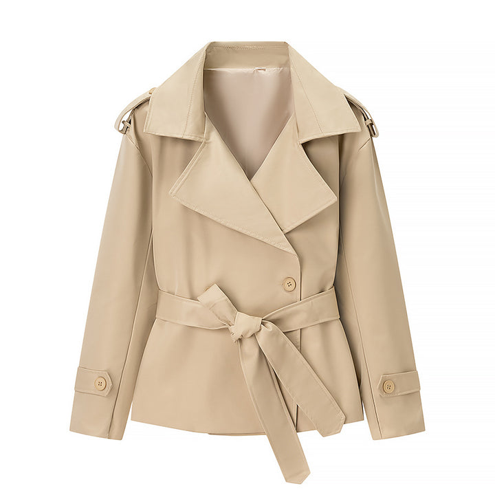 Manteau trench élégant pour femme avec ceinture et grands revers Chic & Stil