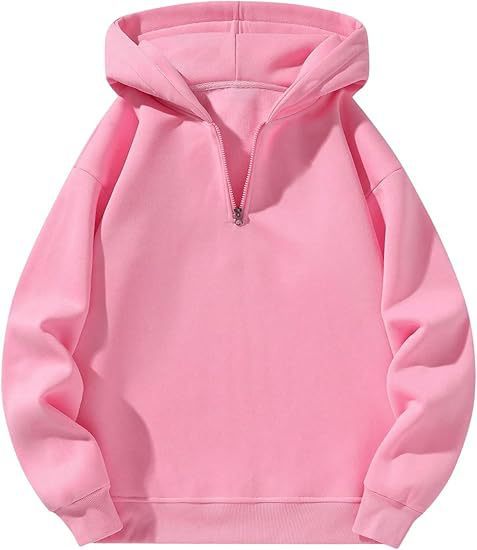 Hooded sweater for women with half zipper and soft inner lining Lune London