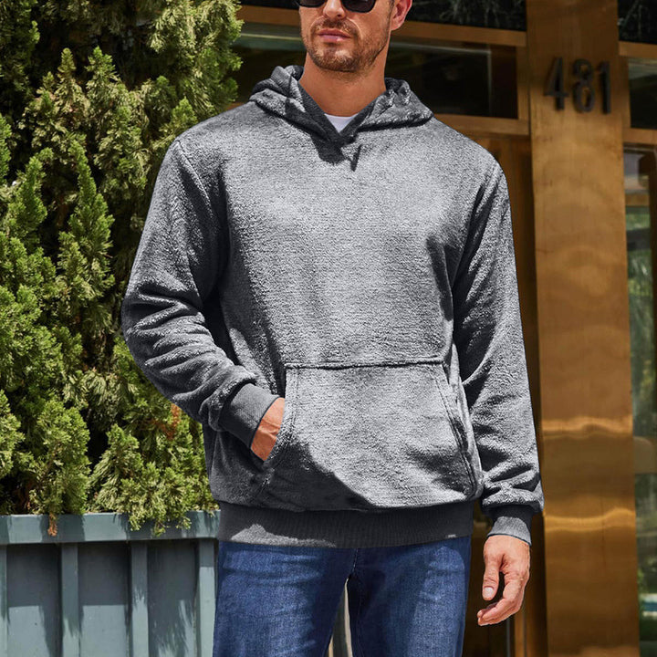 Comfortable fleece hoodie for men with kangaroo pocket Lune London