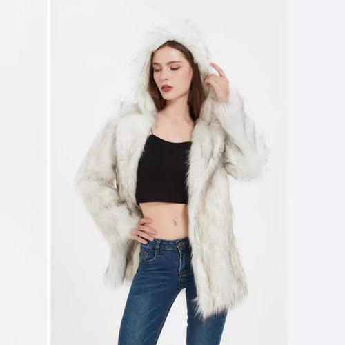 Ladies Cool and Casual Faux Fur Jacket Lune London