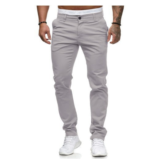 Slim fit chino pants for men with elastic waistband and timeless design Lune London