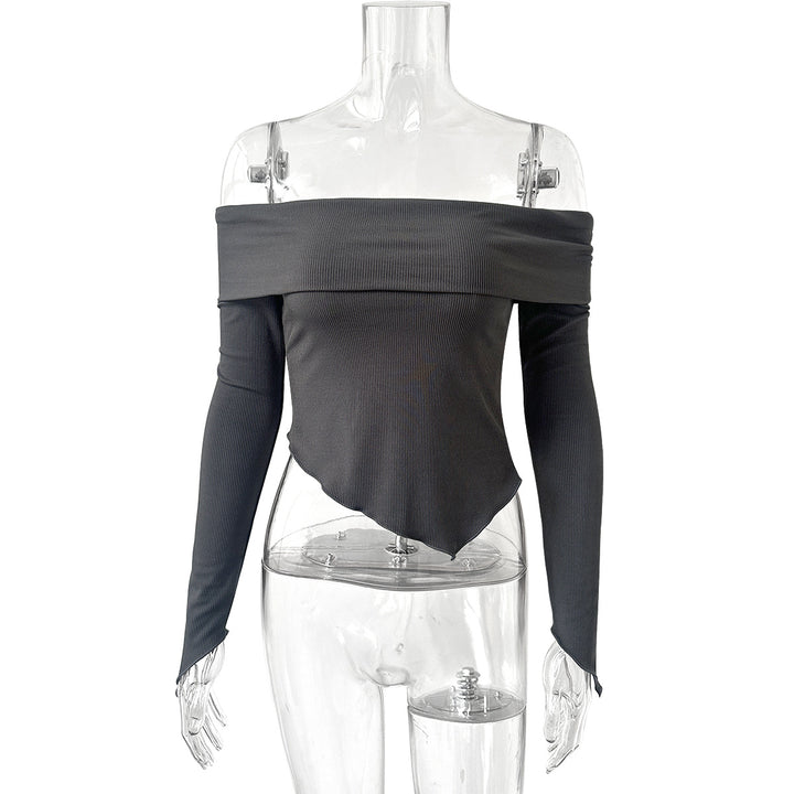 Women's Off-Shoulder Shirt with Elegant Trumpet Sleeves Lune London