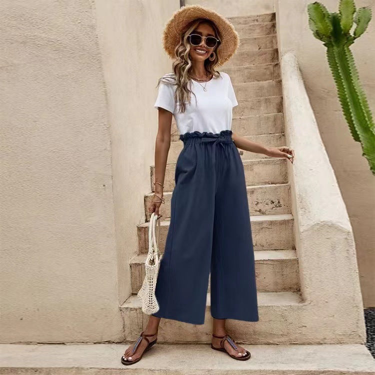 Elegant and airy culotte pants for ladies with high waist Lune London