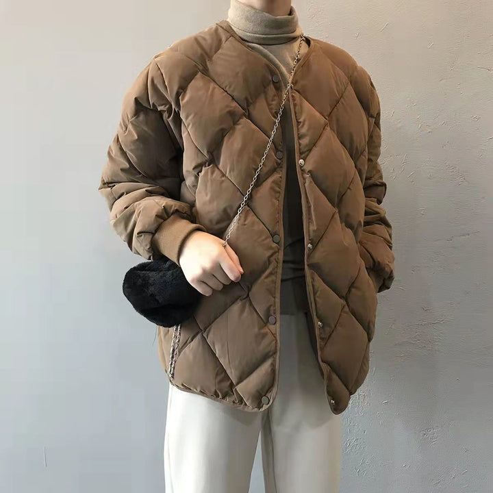 Ladies Lightweight Quilted Down Jacket with Fashionable Cut and Practical Snap Buttons Lune London