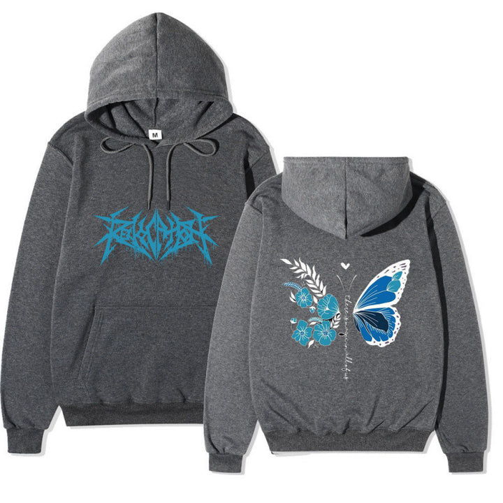 Women's hoodie with unique butterfly and flower motif Lune London