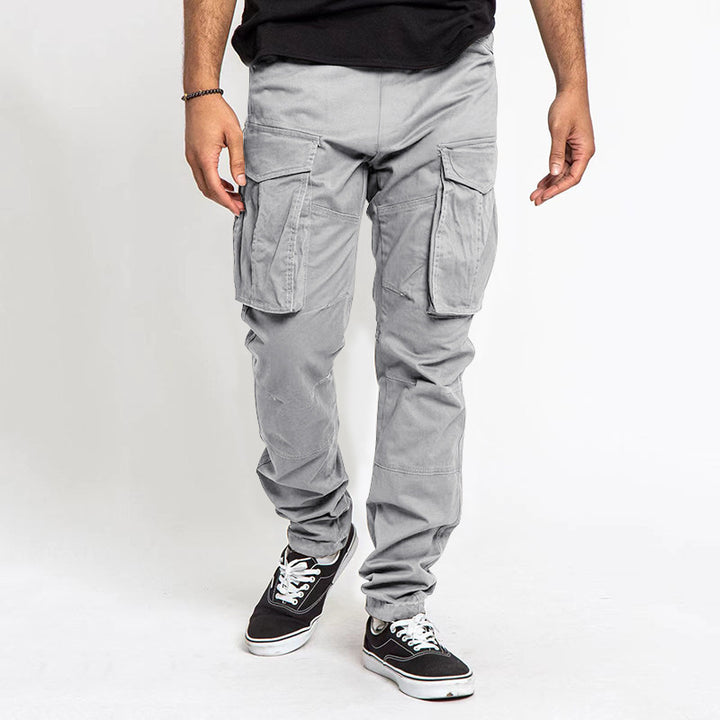 Men's cargo pants with multifunctional pockets and elastic waistband Chic and style