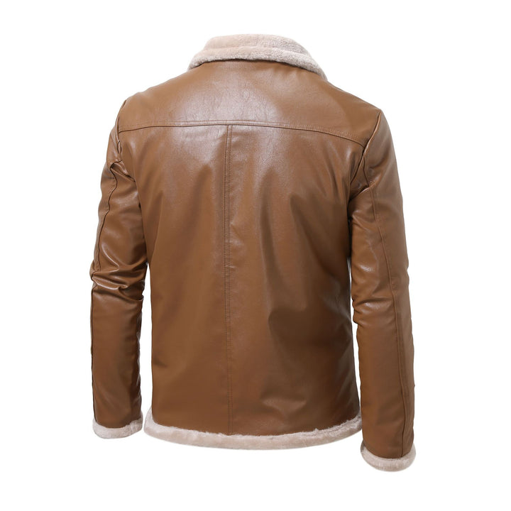 Elegant faux leather jacket for men with warm lining Lune London