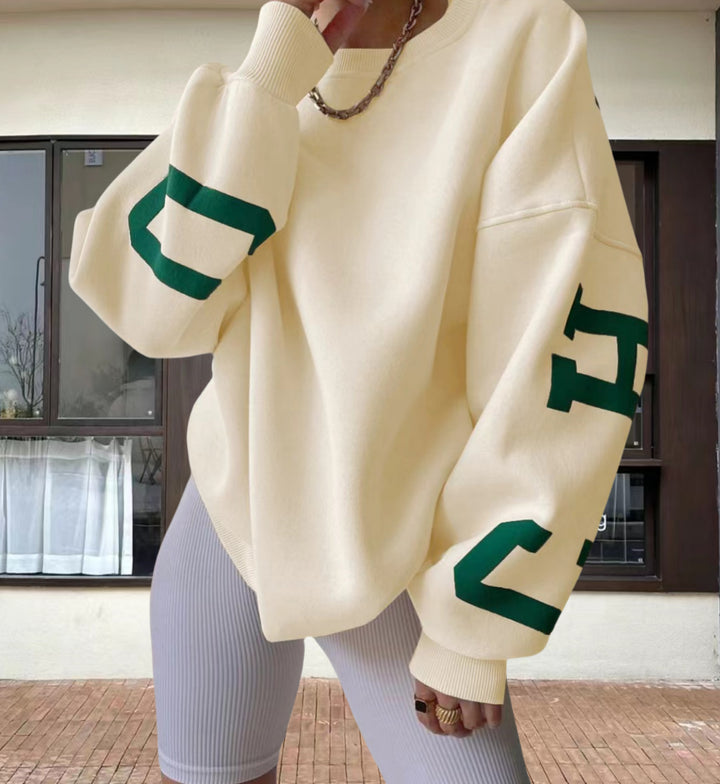 Oversized sweatshirt for women with graphic accents Lune London