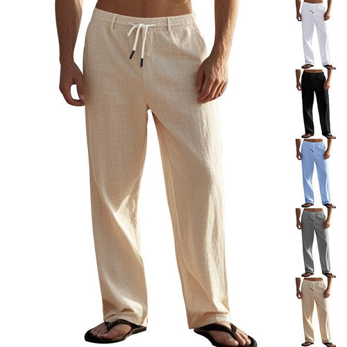 Casual beach pants for men with elastic waistband and practical side pockets Lune London