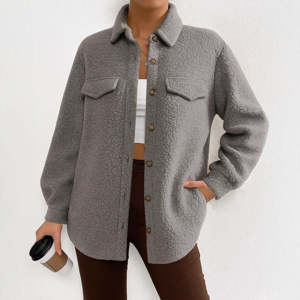 Ladies Fleece Shirt Jacket Lune London