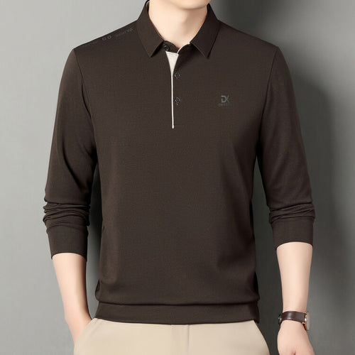 Men's polo with high-quality texture and modern collar Lune London