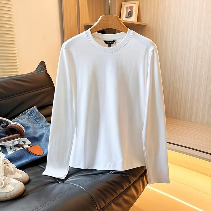 Long-sleeve T-shirt for women in breathable cotton blend with modern cut Lune London