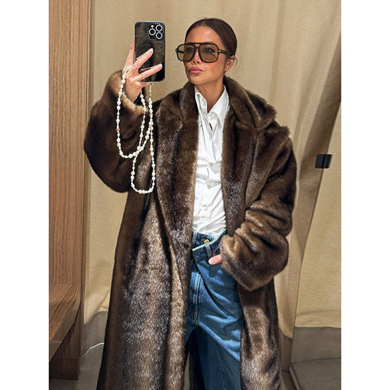 Oversized luxury faux fur coat for women Lune London