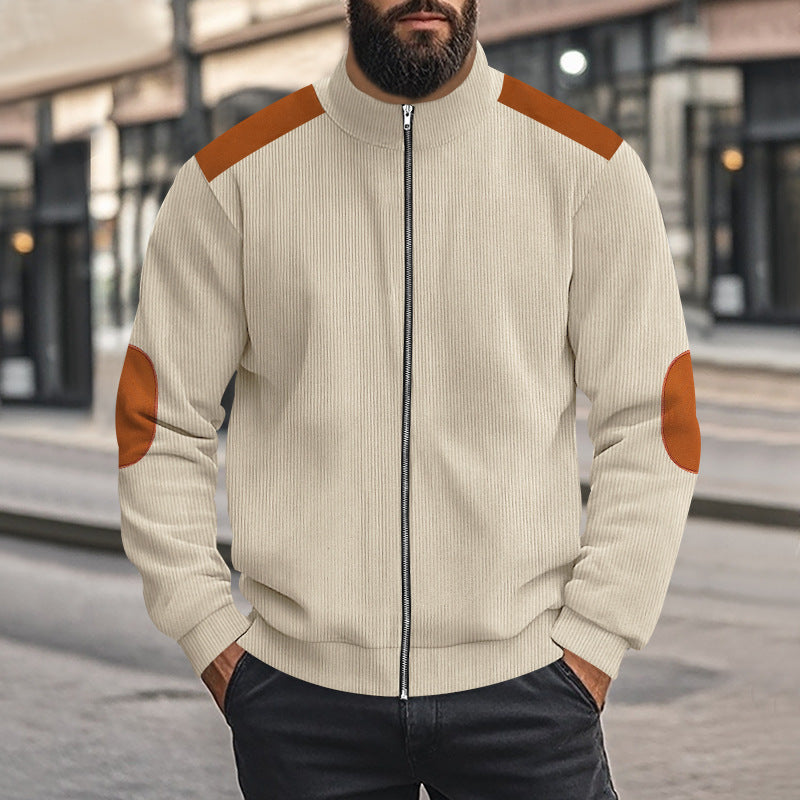 Sport leisure jacket for men in structured fabric with contrasting details Lune London