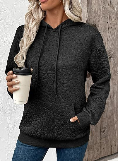 Women's comfortable hoodie with floral pattern Lune London