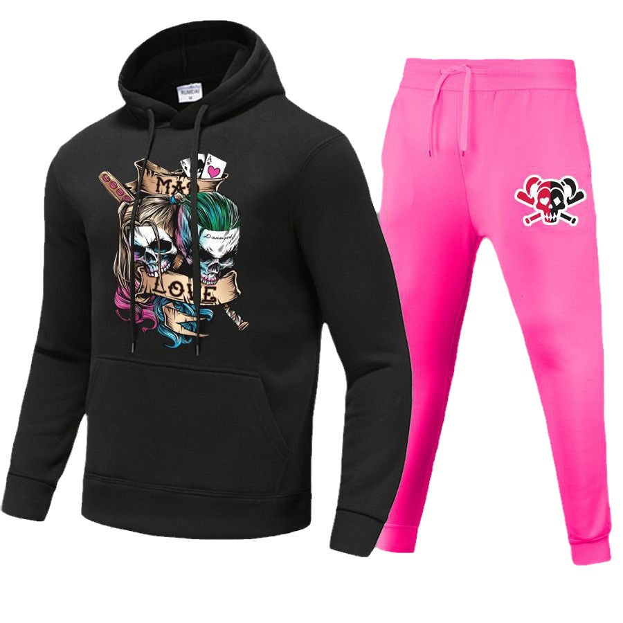 Women's hoodie and jogger set with a unique skull design Lune London