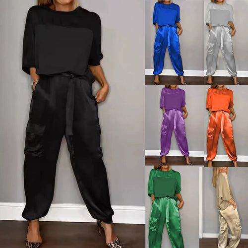 Chic Satin Lounge Set for Women
