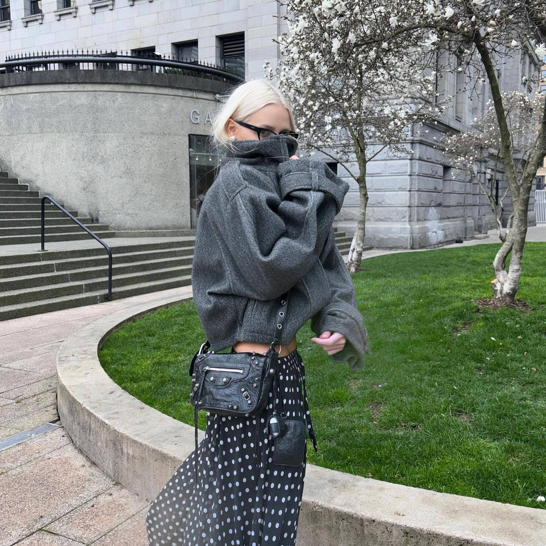 Veste en laine surdimensionnée à la mode pour femmes Chic & Stil