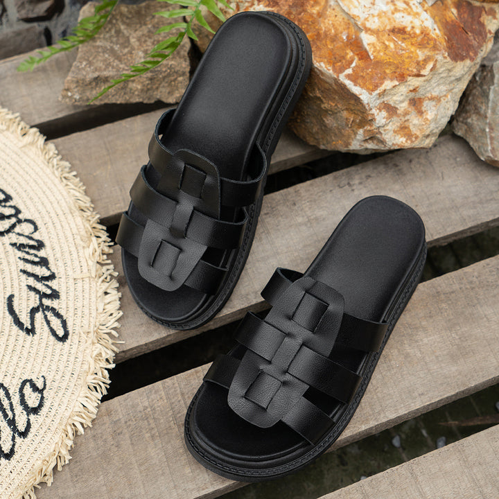 Comfortable slippers for ladies with trendy strap design Lune London