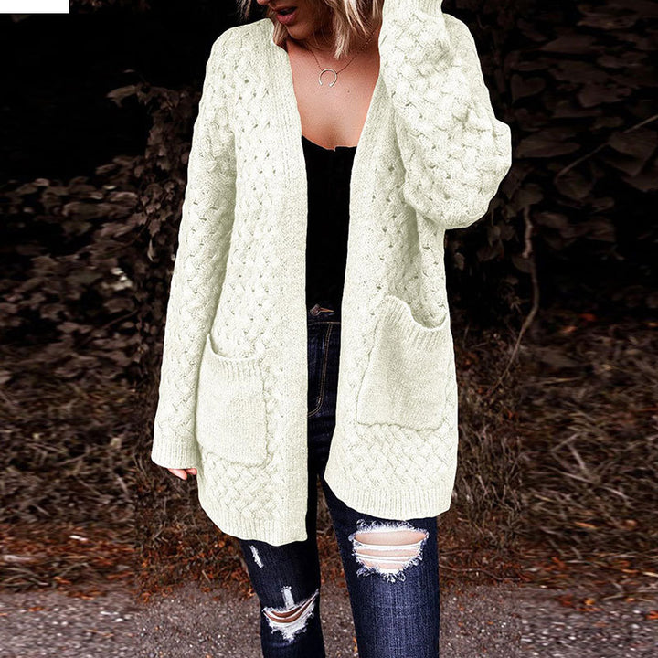 Cardigan pour femmes avec motif texturé et poches pratiques Chic & Stil