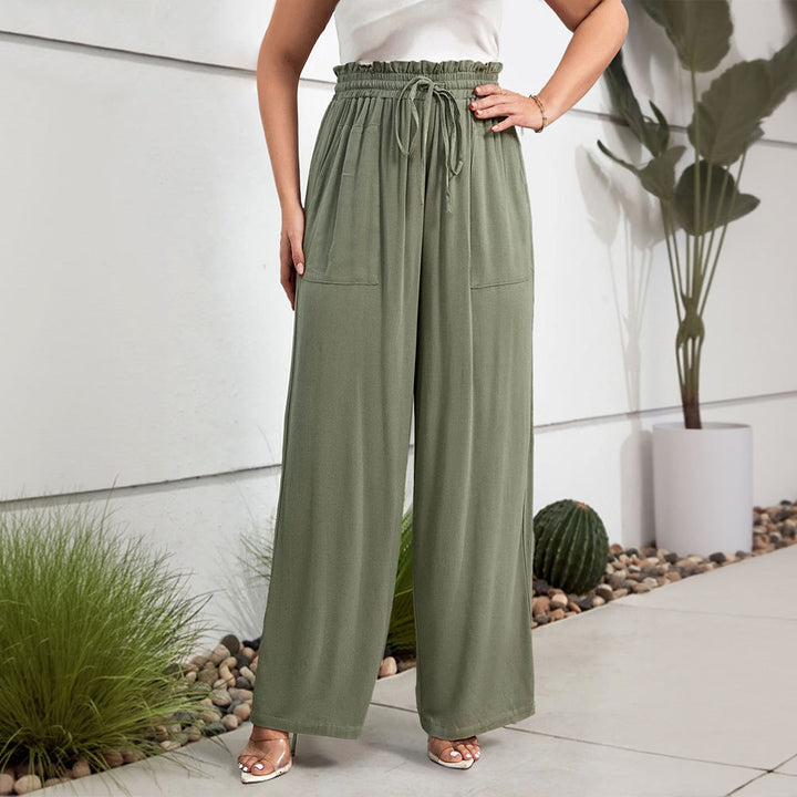 Pantalon Palazzo large pour femmes avec taille élastique et poches latérales Chic & Stil