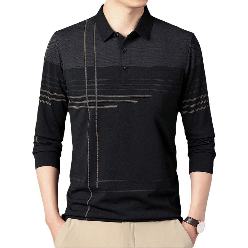 Men's polo shirt with a modern pattern and a breathable structure Lune London