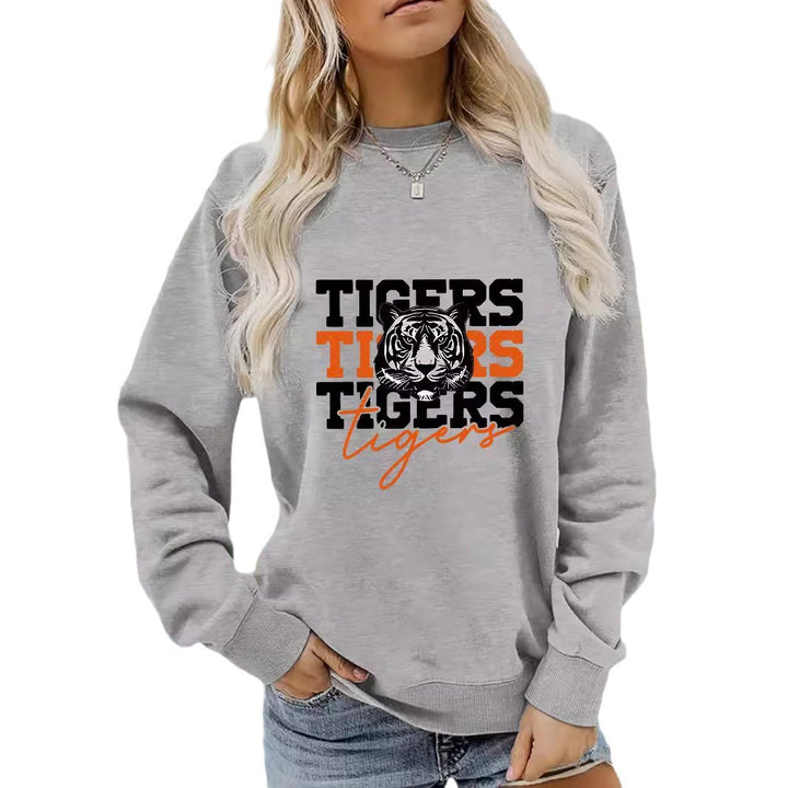 Sweat-shirt femmes avec design tigre animaliste et coupe décontractée Chic & Stil