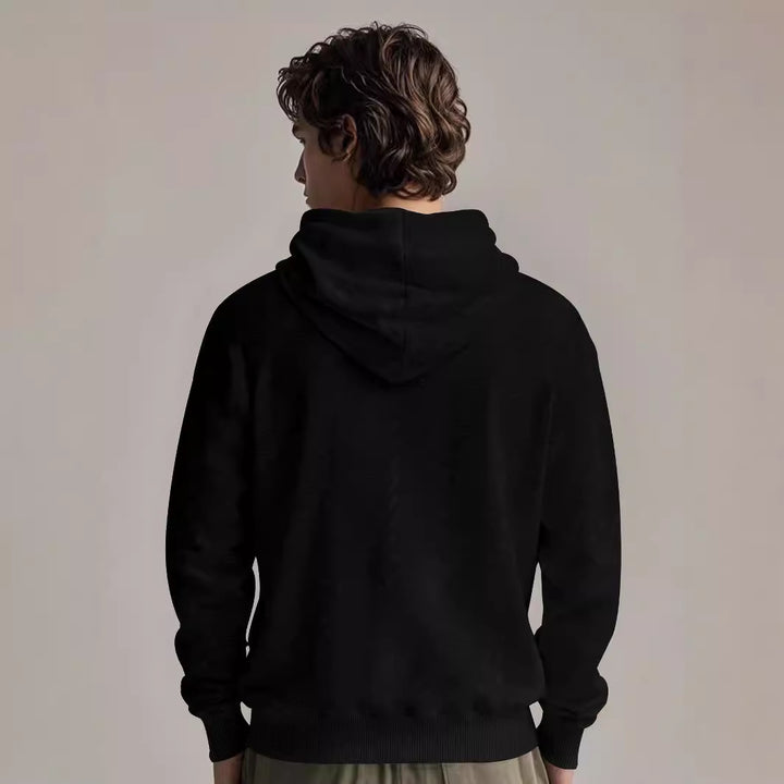 Men's hooded sweatshirt made of soft fleece with textured design Chic and style