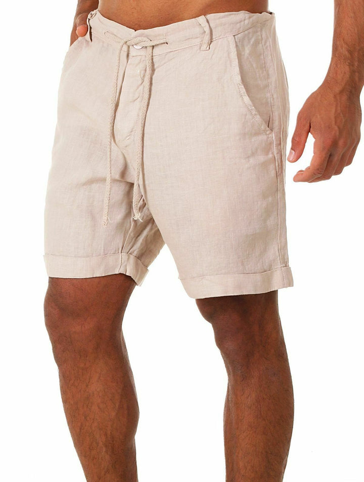 Casual linen shorts for men with adjustable waist and practical pockets Lune London
