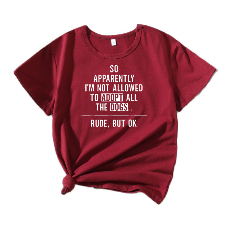 Graphic t-shirt for women amateur dog comedian Lune London