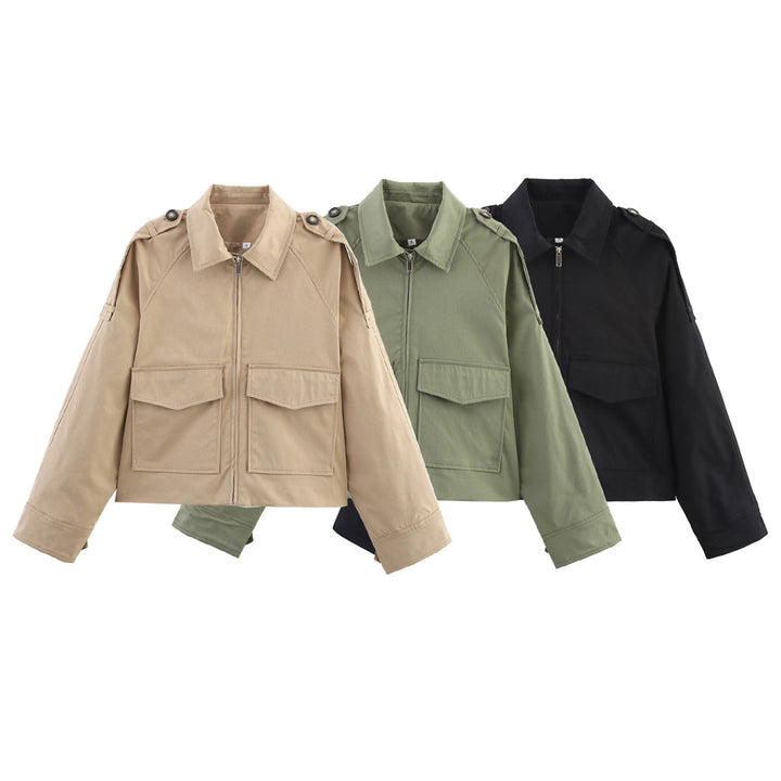Trendy utility jacket for women with practical pockets Lune London