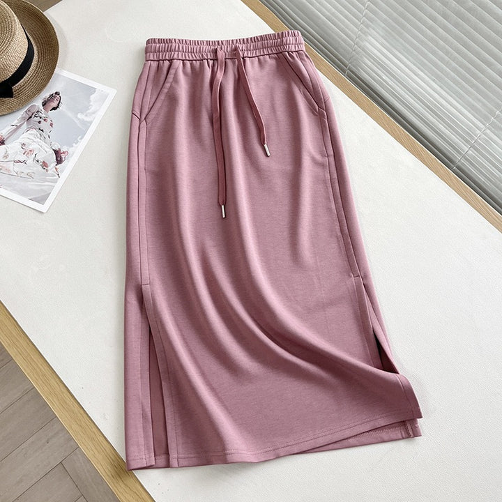 Jupe de loisir pour femmes avec fentes latérales et taille ajustable Chic & Stil