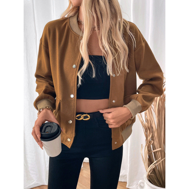 Fashion overshirt for women with snap button closure and side pockets Lune London