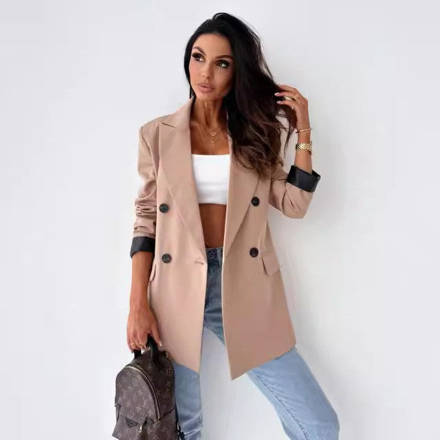 Ladies Elegant Blazer with Animal Print Lune London