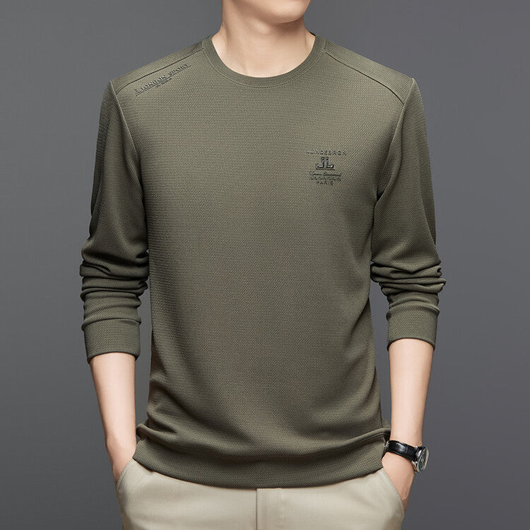Trendy long sleeve shirt for men in textured fabric Lune London
