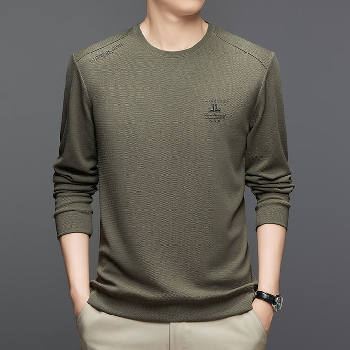 Trendy long sleeve shirt for men in textured fabric Lune London