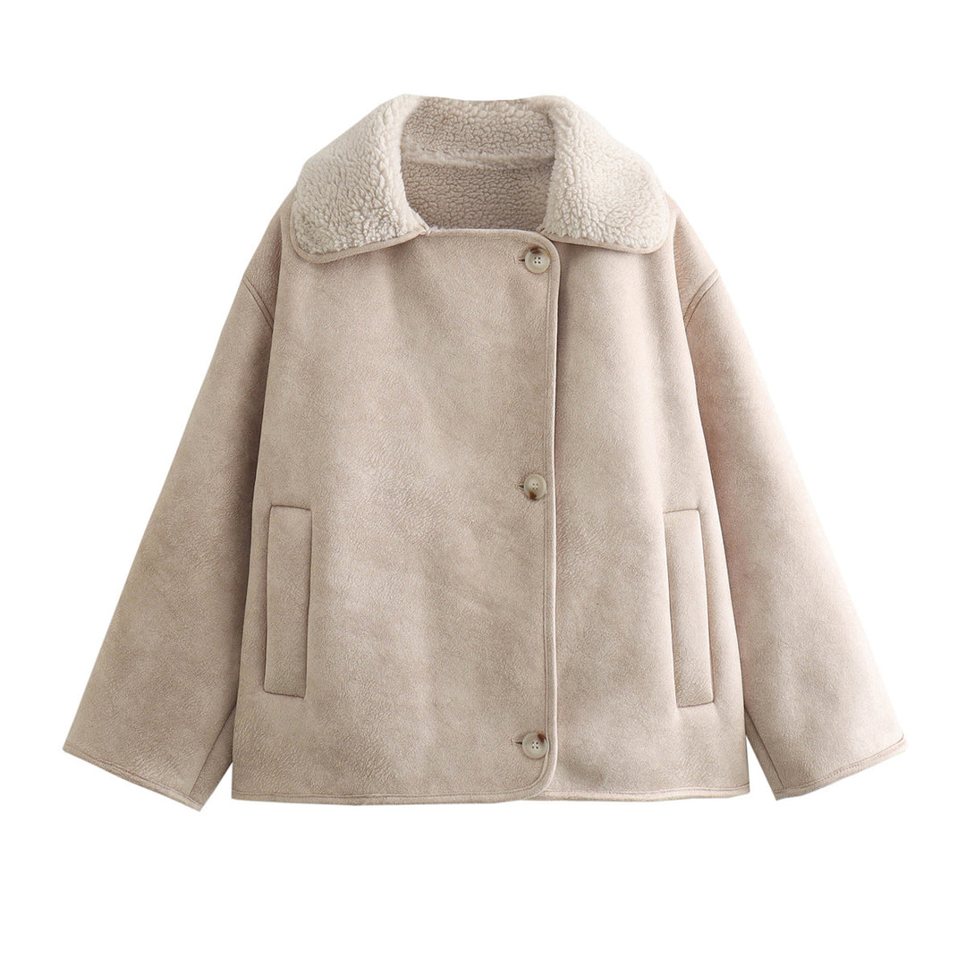 Veste confortable pour femmes avec col en fausse fourrure Chic & Stil