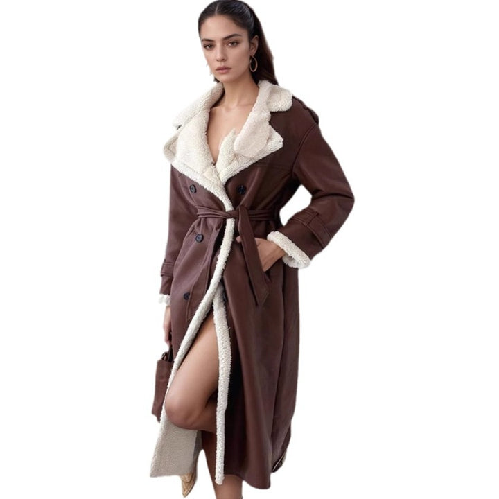 Ladies Long Teddy-Trenchcoat Lune London