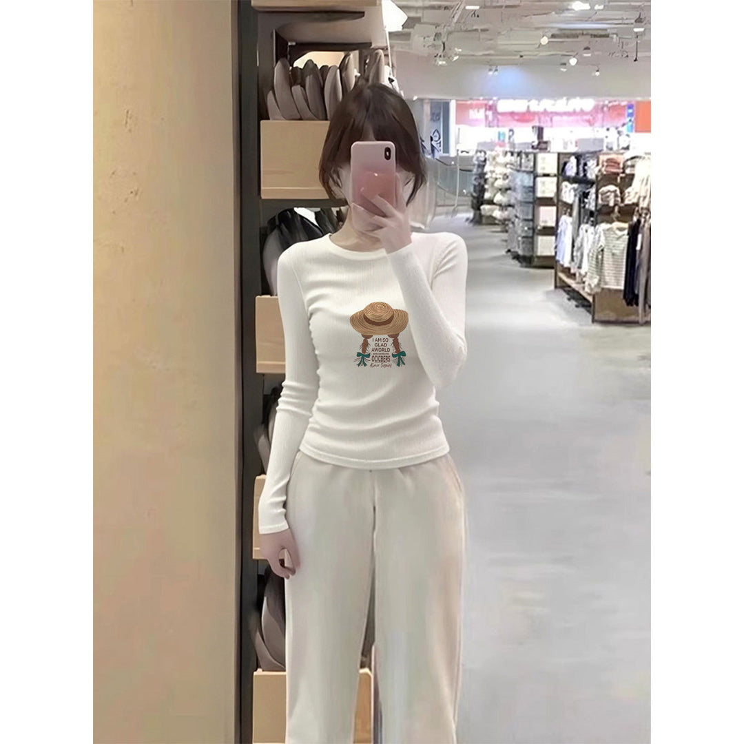 Top à manches longues pour femmes avec logo détaillé Chic & Stil