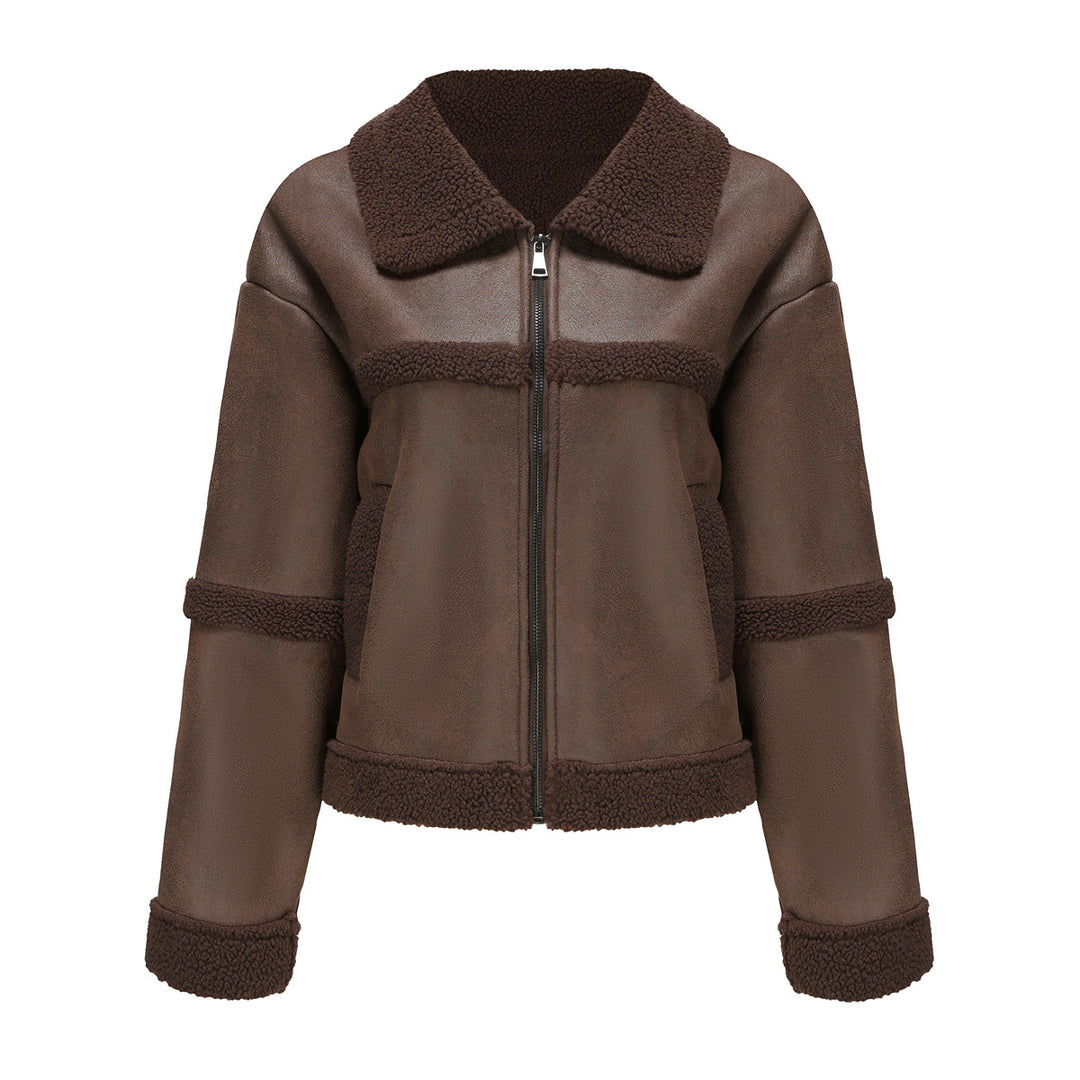 Women's transition jacket with soft fleece and stylish collar Lune London
