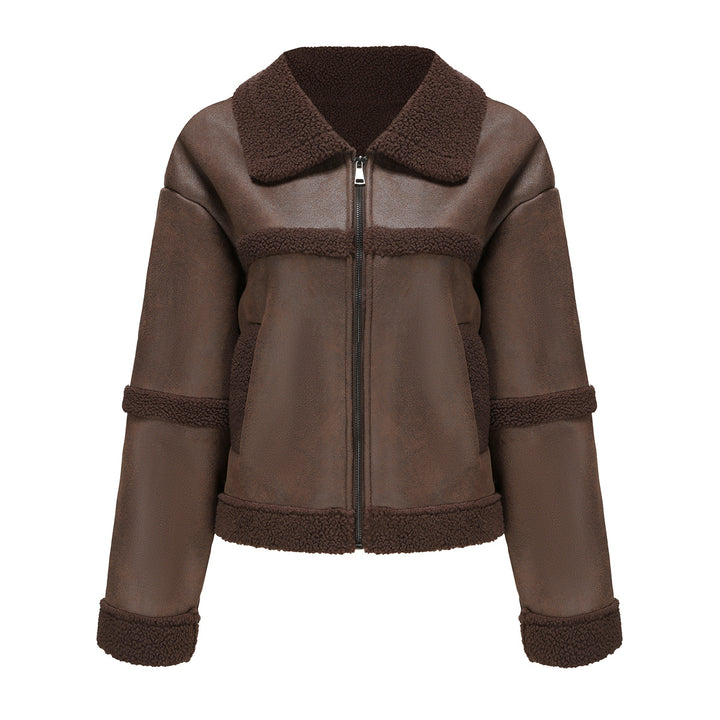 Women's transition jacket with soft fleece and stylish collar Lune London