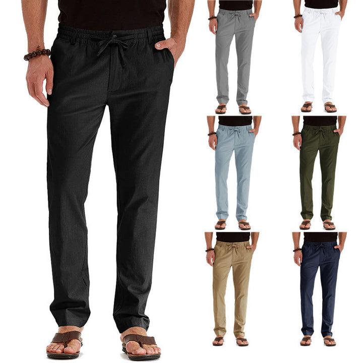 Casual linen pants for men with elastic waistband and comfortable fit Lune London