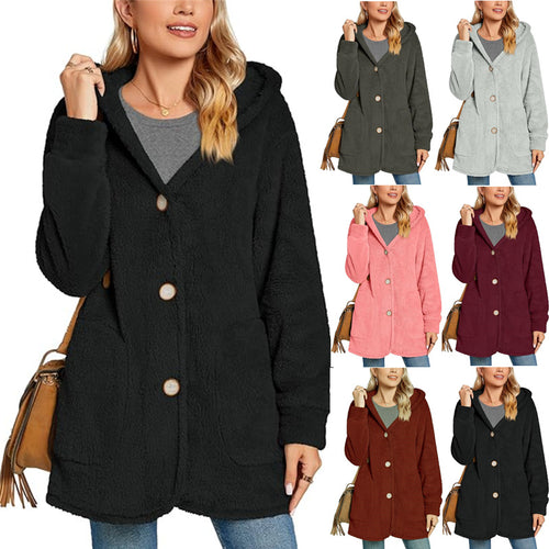 Ladies Cozy Fleece Hoodie with Pockets Lune London