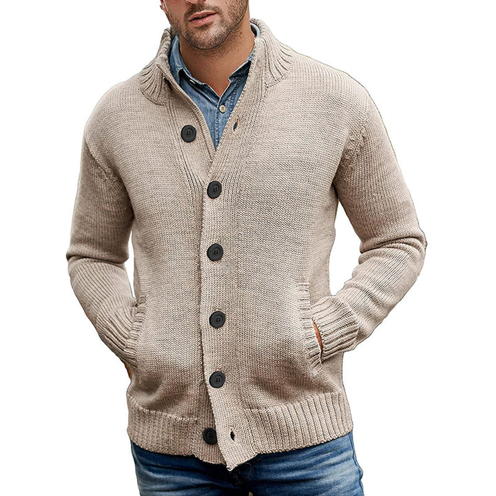 Knitted jacket for men with a modern design and practical pockets Lune London