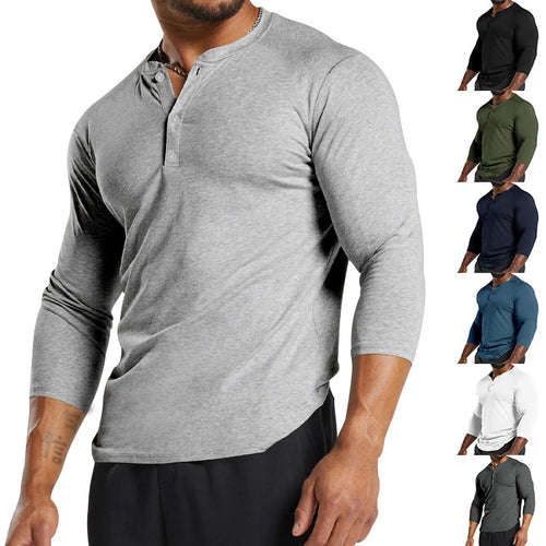 Men's Long Sleeve Henley Shirt with Breathable Material and Modern Cut Lune London