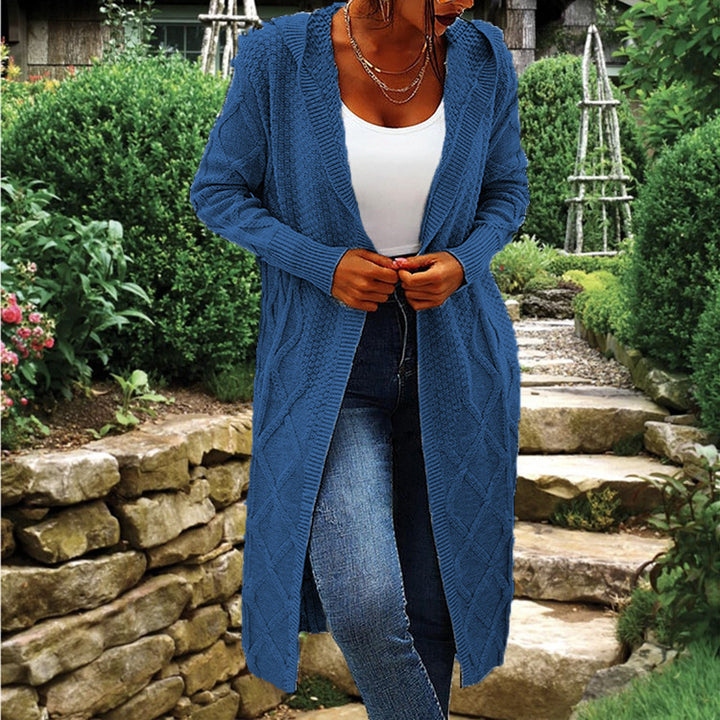 Ladies Chunky Knit Cardigan with Elegant Twisted Pattern Lune London