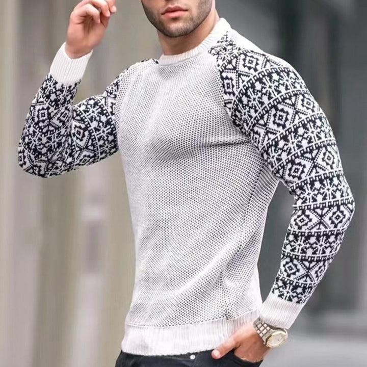 Men's knit sweater with graphic pattern Lune London