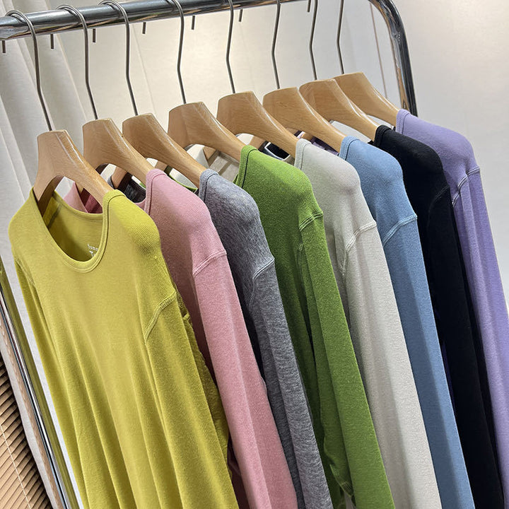 Chemise à manches longues pour femmes en jersey doux avec coupe ergonomique Chic & Stil